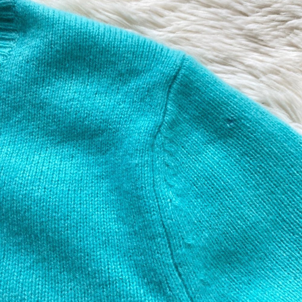 Vineyard Vines Womens Cardigan Sweater Size Small Lambswool Soft Warm Teal Mint - Picture 8 of 12